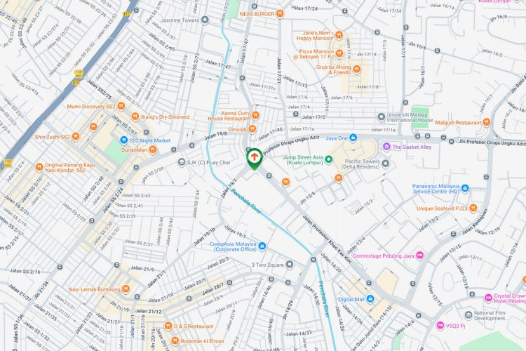 Map - Vertical Minipole Billboard at Jalan 19/1 / Jalan Professor Khoo Kay Kim, Petaling Jaya, Selangor