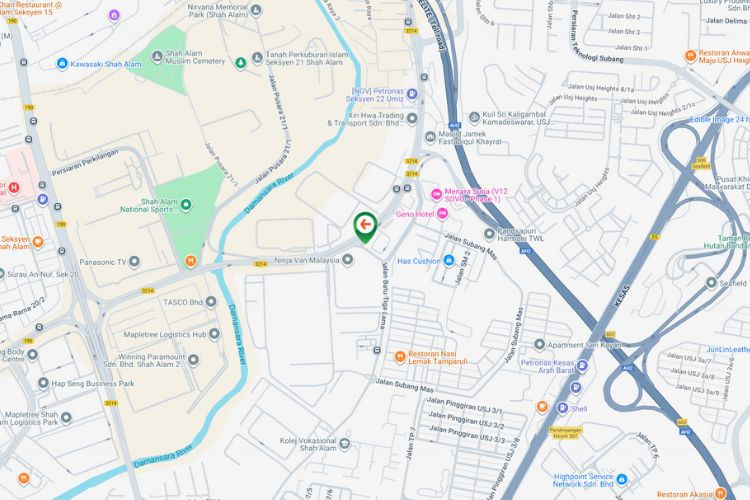 Map - Free Standing Billboard at Jalan Batu Tiga Lama / Persiaran Jubli Perak, Shah Alam, Selangor