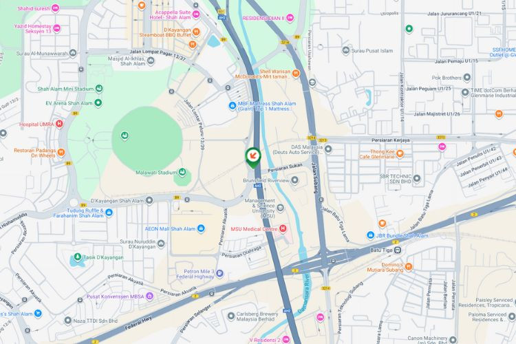 Map - Free Standing Billboard at Persiaran Sukan, Shah Alam, Selangor (Near Giant & MSU Shah Alam)