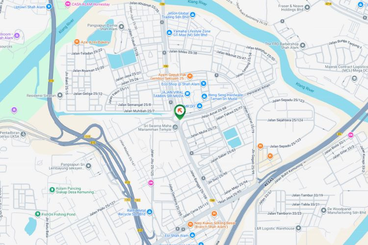 Map - Free Standing Billboard at Bulatan Aman, Seksyen 25, Shah Alam, Selangor