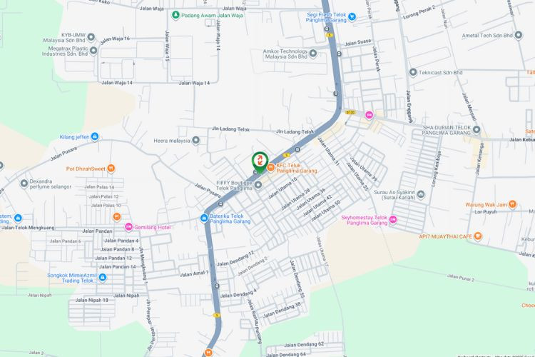 Map - Overhead Bridge Billboard at Jalan Klang Banting, Telok Panglima Garang, Selangor (near SMK Telok Panglima Garang)