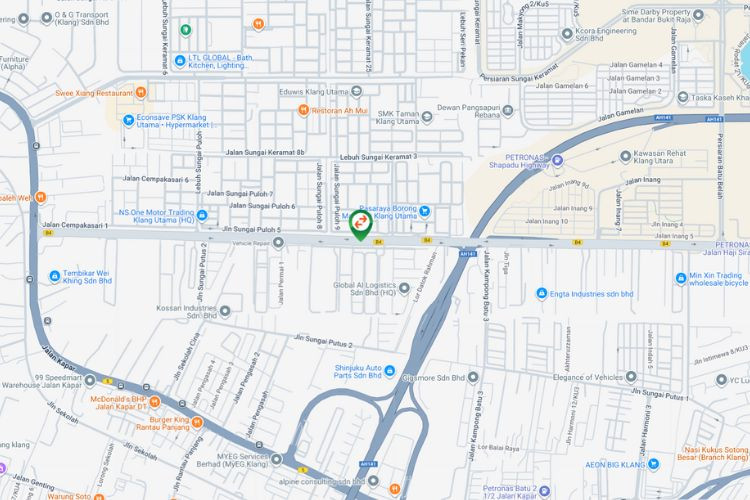 Map - Overhead Bridge Billboard at Jalan Haji Sirat, Klang, Selangor