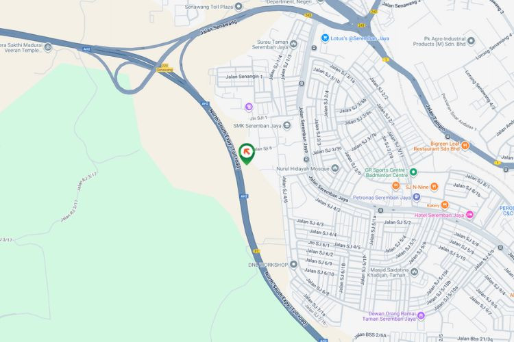 Map - Free Standing Billboard at NSE KM255.25, Senawang, Seremban, Negeri Sembilan