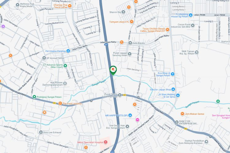 Map - Free Standing Billboard at NSE Highway KM103.3, Sungai Petani, Kedah