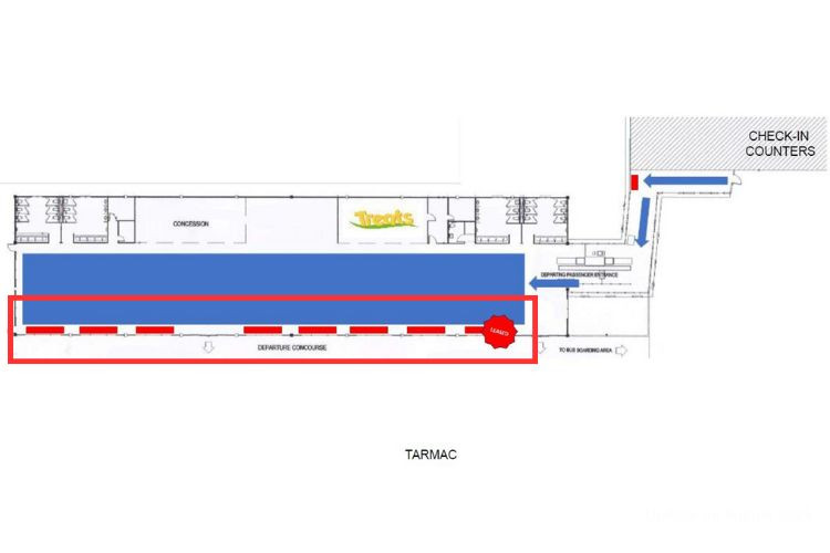 Map - Horizontal Wall Sticker Billboard at Caticlan Airport, Malay, Aklan (Domestic Departure Wing A- Gate 3&4 Lounge)