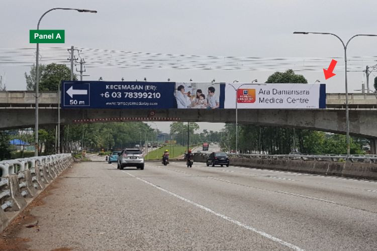 2 Sided Overhead Bridge Billboard at Jalan Lapangan Terbang Subang, Subang, Selangor
