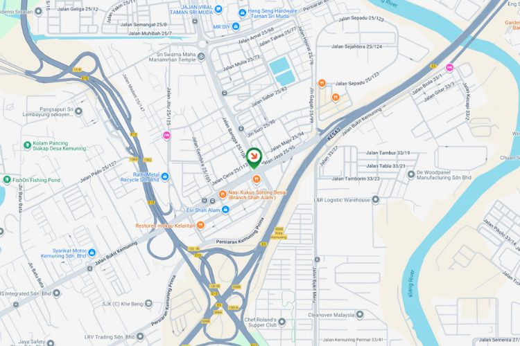 Map - Free Standing Billboard at Jalan Bukit Kemuning / Persiaran Budiman, Shah Alam, Selangor (opposite KFC Kemuning)