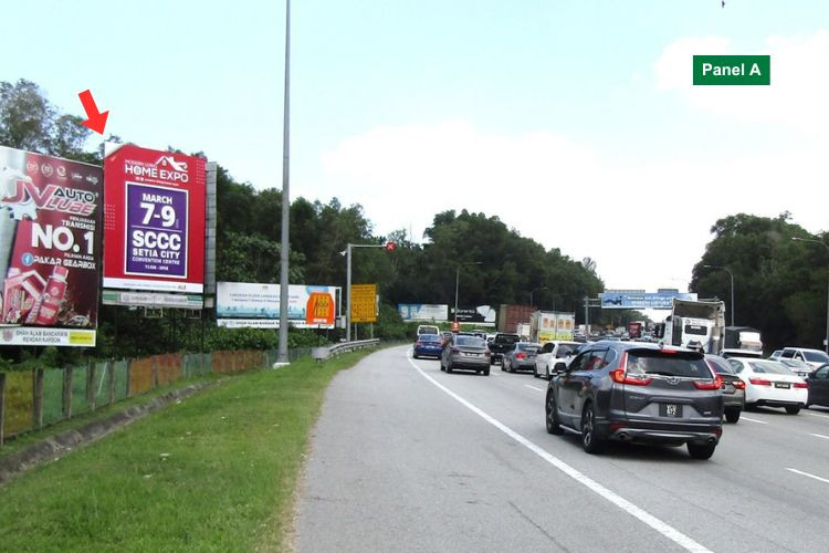 2 Sided Vertical Minipole Billboard at NKVE KM 4.2, Setia Alam, Shah Alam, Selangor (after Setia Alam interchange)