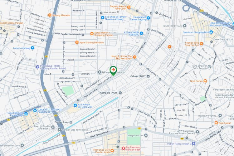 Map - Free Standing Billboard at Jalan Cempaka, Taman Cempaka, Ampang, Selangor