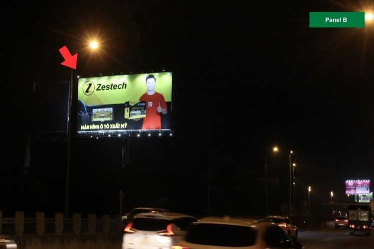 Night view - Horizontal Unipole Billboard at Long Phuoc Toll Station, Ho Chi Minh.