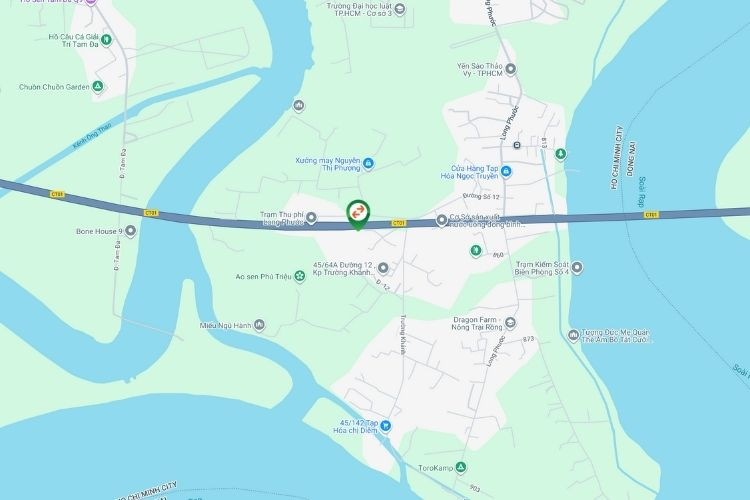 Map - Horizontal Unipole Billboard at Long Phuoc Toll Station, Ho Chi Minh