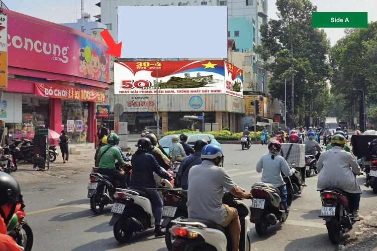 2 Sided Horizontal Wall-Mounted Billboard at To Hien Thanh - Thanh Thai Intersection, District 10, Ho Chi Minh City