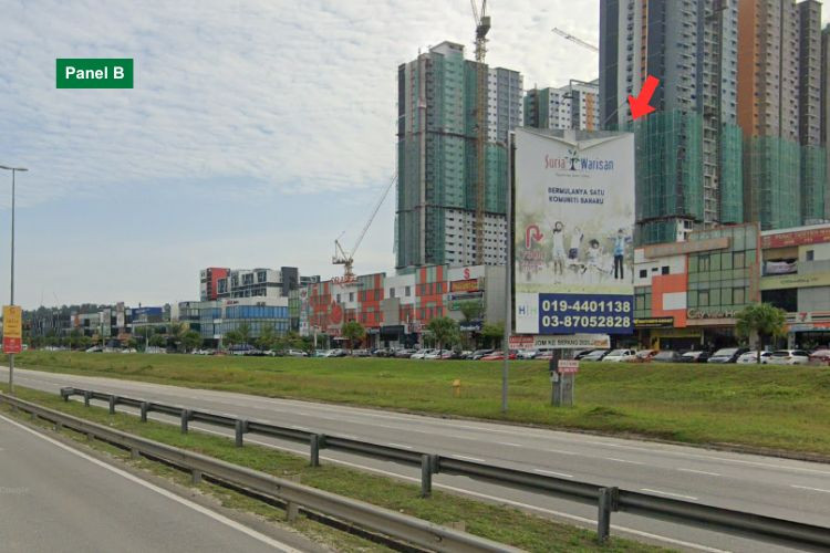 Vertical Minipole Billboard at Lebuharaya Putrajaya - Cyberjaya, Kota Warisan, Sepang, Selangor (near McDonald's Kota Warisan)