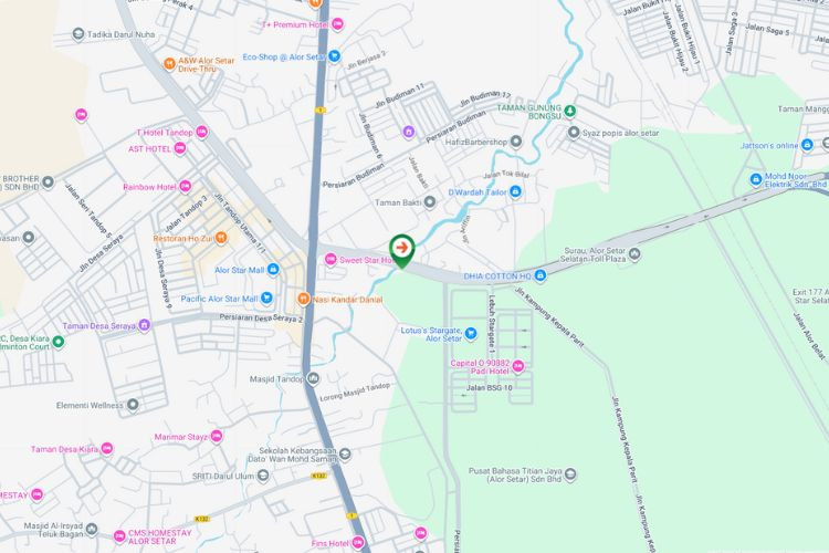 Map - Free Standing Billboard at Lebuhraya Sultanah Bahiyah, Alor Setar, Kedah (after Alor Setar (Selatan) toll plaza)