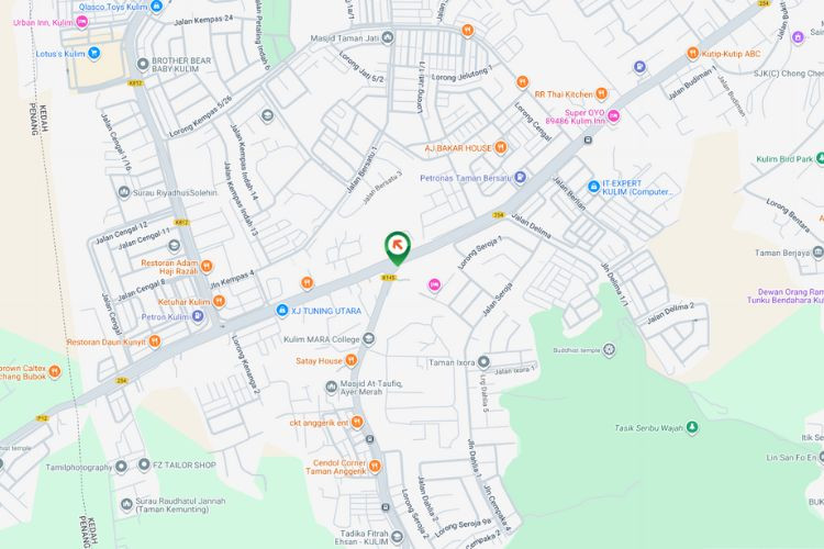 Map - Free Standing Billboard at Jalan Bukit Awi, Kulim, Kedah (near Kulim Police HQ)