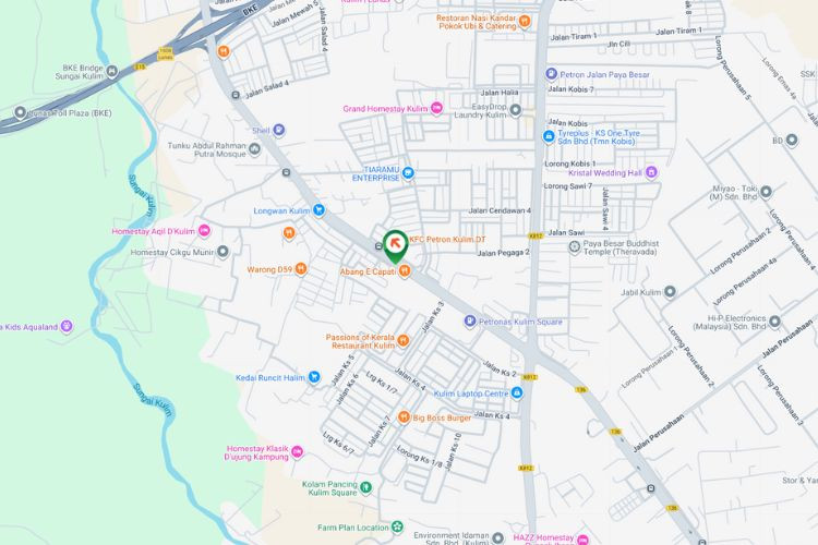 Map - Free Standing Billboard at Jalan Lunas, Kulim, Kedah (near Caltex petrol station)