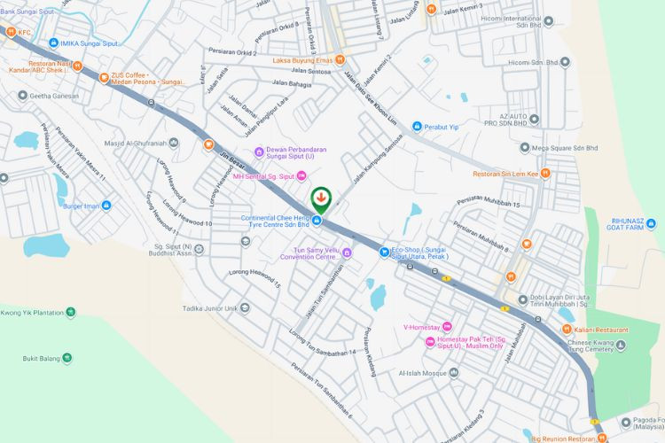 Map - Free Standing Billboard at Jalan Besar / Jalan Kampung Sentosa, Sungai Siput, Perak (opposite SMJK Shing Chung)