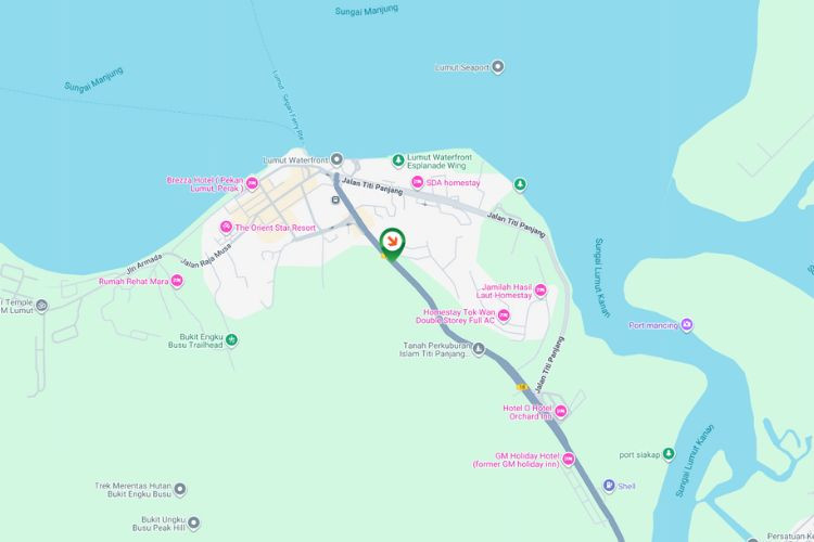 Map - Free Standing Billboard at Jalan Iskandar Shah, Lumut, Perak (towards Pulau Pangkor)