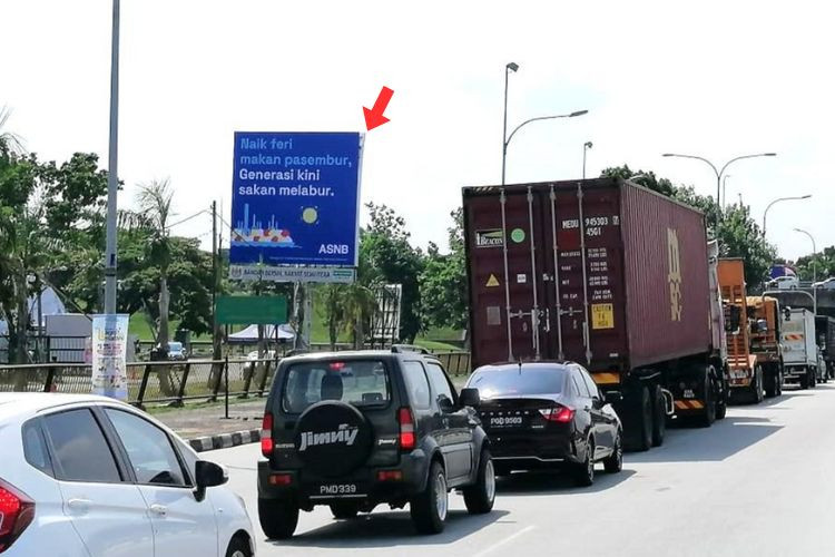 1 Sided Minipole Billboard at Butterworth - Kulim Expressway, Seberang Jaya, Penang