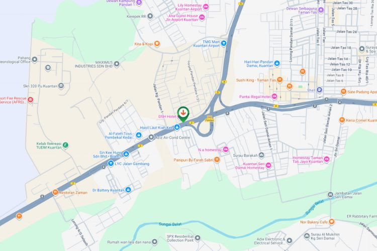 Map - Minipole Billboard at Jalan Gambang, Kuantan, Pahang (Near Exit to Jalan Bypass Kuantan)