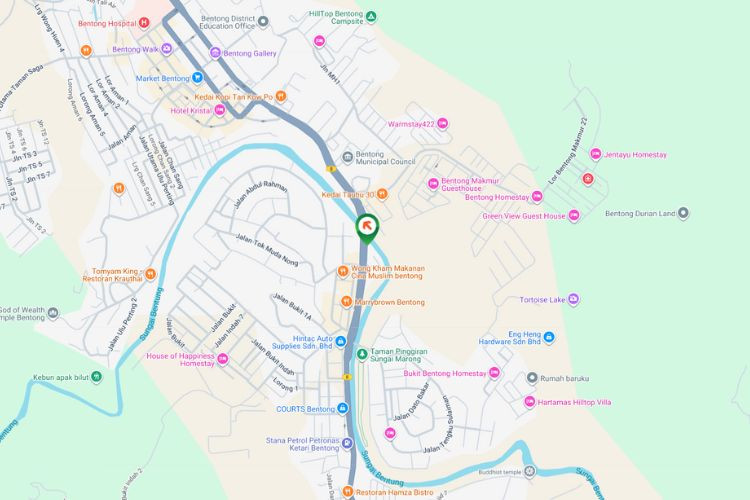 Map - Free Standing Billboard at Jalan Ketari, Bentong, Pahang