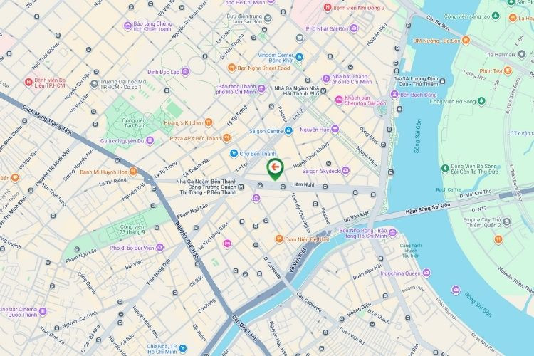 Map - Horizontal Wallscape Billboard at 132 Ham Nghi, District 1, Ho Chi Minh City (Floors 14-15-16)