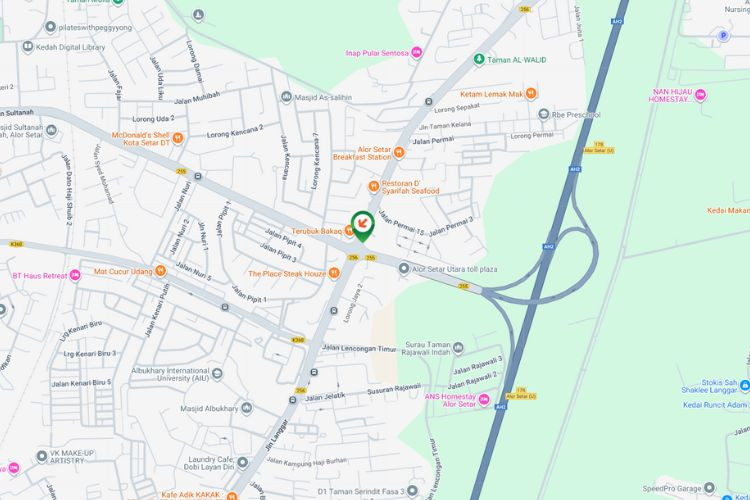 Map - Free Standing Billboard at Jalan Sultanah / Jalan Langgar, Alor Setar, Kedah (Near Plaza Tol Alor Setar Utara)