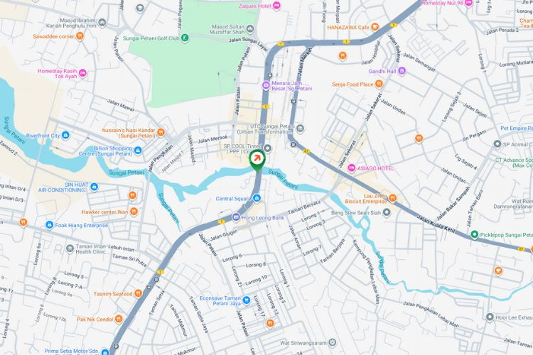 Map - Free Standing Billboard at Jalan Kampung Baru, Sungai Petani, Kedah (center of Sungai Petani)