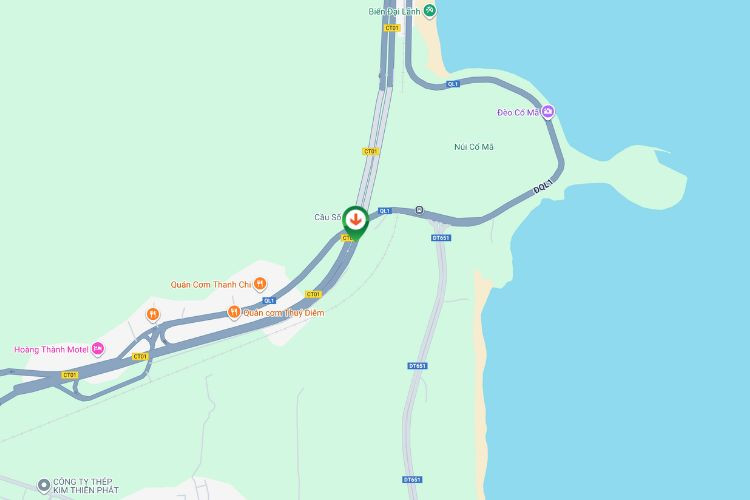 Map - Horizontal Iron Frame Panel Billboard at Entrance of Co Ma tunnel, Daklak
