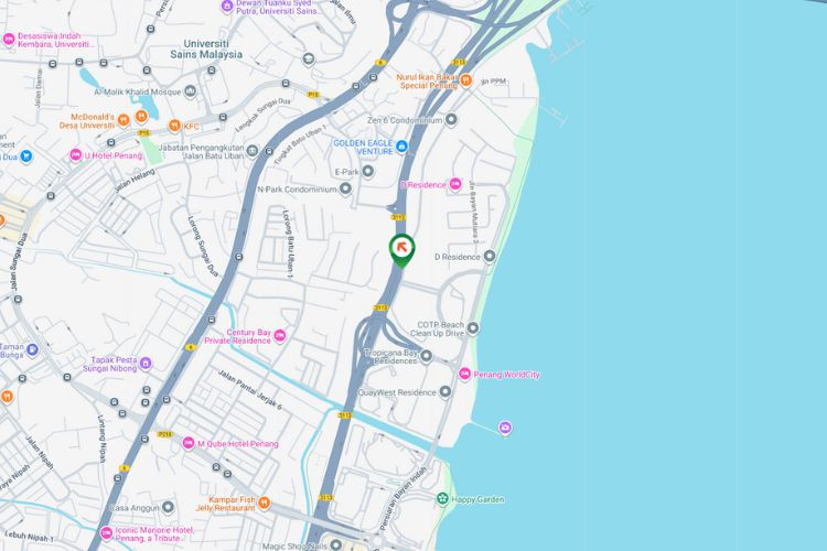 Map - Free Standing Billboard at Tun Dr. Lim Chong Eu Highway, Gelugor, Penang