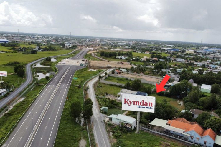 2 Sided Horizontal Unipole Billboard at My Yen Toll Station, Tay Ninh