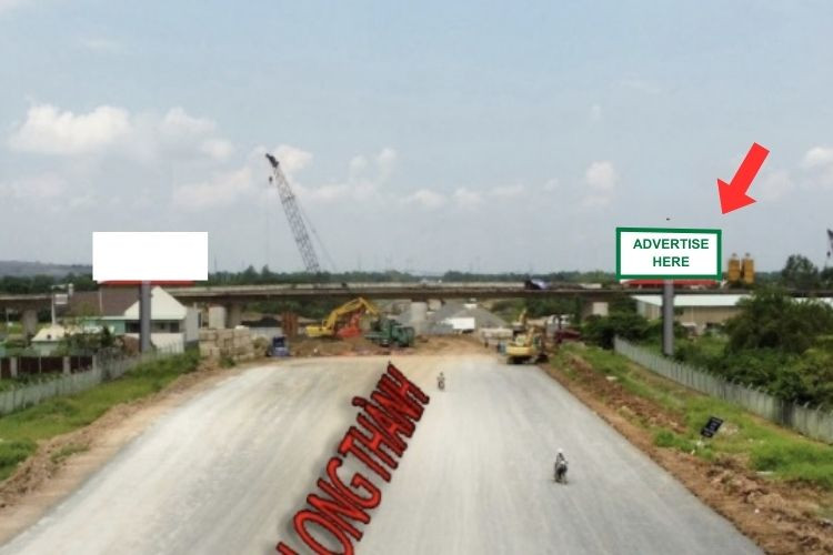 2 Sided Horizontal Cast Column Billboard at Intersection of Ben Luc – Long Thanh Expressway and National Highway 50, Binh Chanh District, Ho Chi Minh City (Panel A)