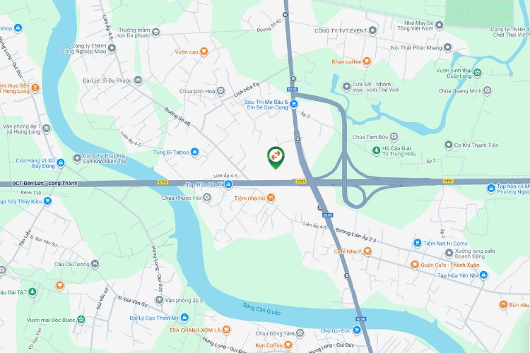 Map -  Horizontal Cast Column Billboard at Intersection of Ben Luc – Long Thanh Expressway and National Highway 50, Binh Chanh District, Ho Chi Minh City (Panel A)