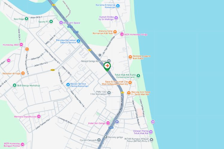 Map - Free Standing Billboard at Jalan Kuantan-Kemaman/Laluan Persekutuan 3, Chukai, Terengganu (opposite Masjid Geliga Kemaman)