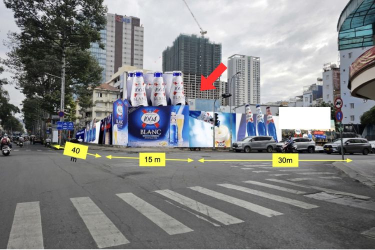 3 Sided Horizontal Hoarding pano Billboard at Tran Hung Dao, District 1, Ho Chi Minh City
