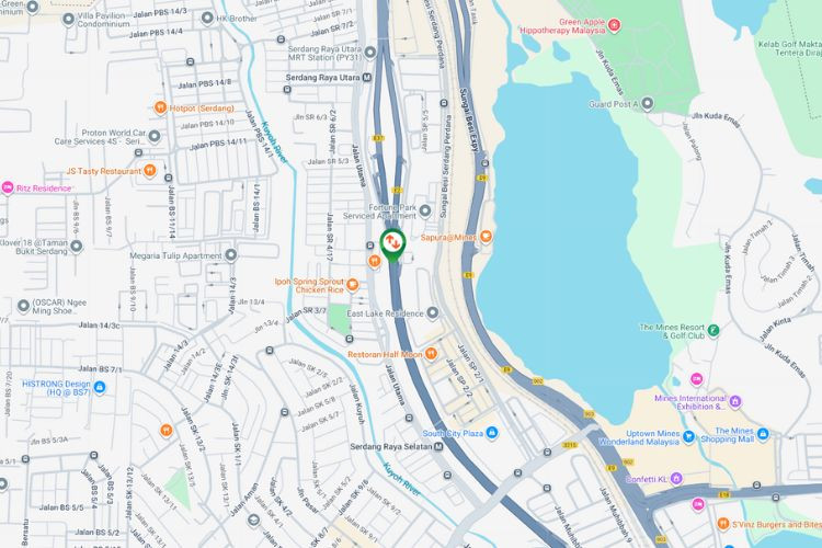 Map - Giant Gantry Billboard at NSE Highway KM309.7, Sungai Besi - Seremban, Seri Kembangan, Selangor (after Plaza Tol Sungai Besi)