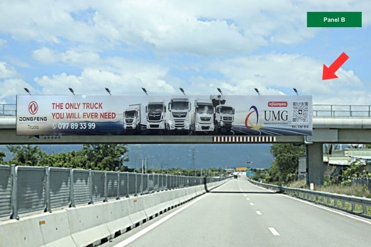 1 Sided Horizontal Iron Frame Panel Billboard at Km111+300 Overwheel, Khanh Hoa (Panel B)