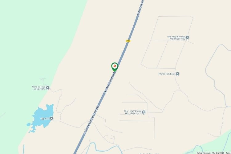 Map - Horizontal Iron Frame Panel Billboard at Km108+300, Khanh Hoa (Panel A)