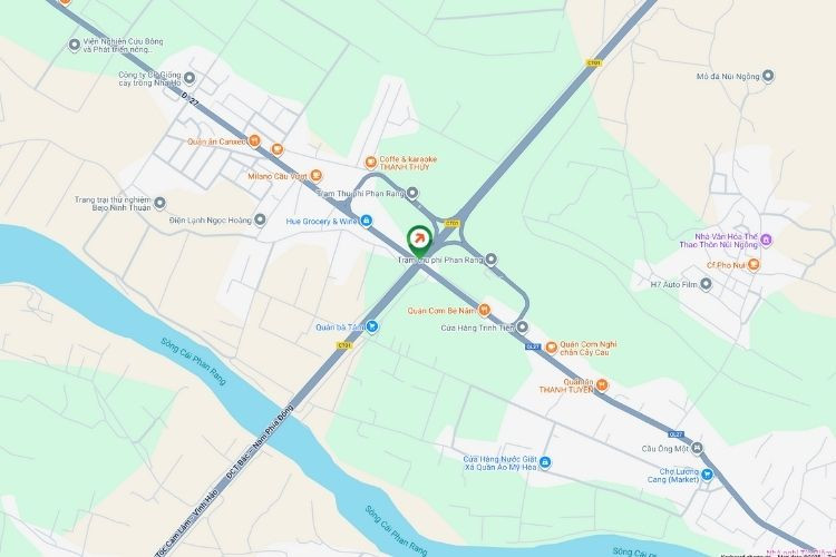 Map - Horizontal Iron Frame Panel Billboard at Km 92+800, Khanh Hoa (Panel A)