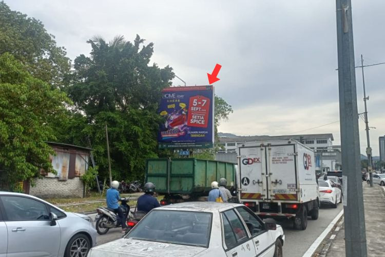 1 Sided Minipole Billboard at Jalan Sungai Pinang / Jalan Jelutong, George Town, Penang (to town [A])