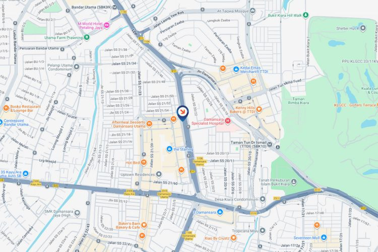 Map - Vertical Digital Screen Billboard at LDP Highway KM7.25, Petaling Jaya, Selangor