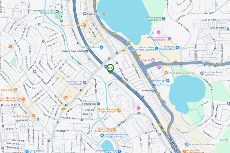 Map - Vertical Unipole Billboard at NSE Highway KM308.6, Seri Kembangan, Selangor