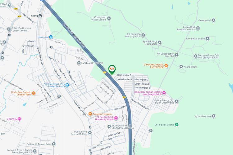 Map - Vertical Unipole Billboard at NSE KM450.50, Sungai Buloh, Selangor