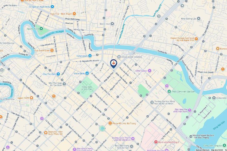 Map - Vertical Digital Screen Billboard at 112 Dinh Tien Hoang, District 1, Ho Chi Minh City.