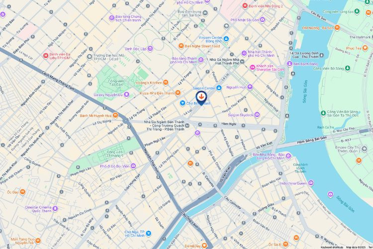 Map - Horizontal Digital Screen Billboard at 123 Le Loi, District 1, Ho Chi Minh City (Walking Street)