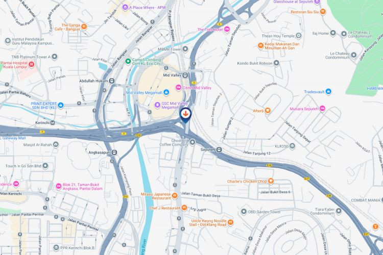 Map - Vertical Digital Screen Billboard at Jalan Klang Lama, Kuala Lumpur