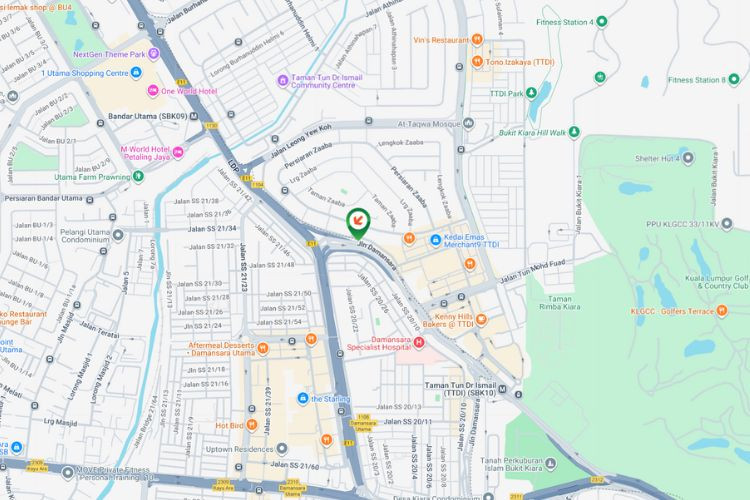 Map - Vertical Minipole Billboard at Jalan Kuching, Kuala Lumpur