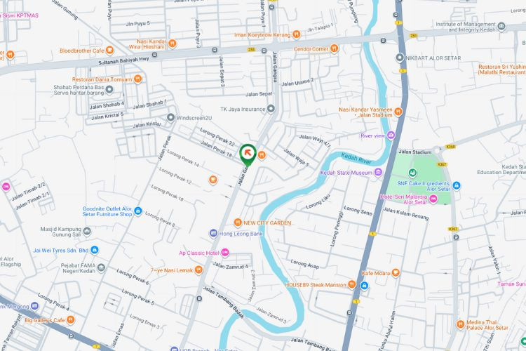 Map - Free Standing Billboard at Jalan Gangsa / Lorong Perak 16, Alor Setar, Kedah