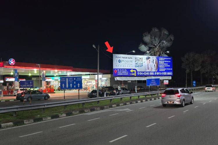 Night View - Free Standing Billboard at Jalan Badlishah, Sungai Petani, Kedah (near Caltex Lagenda Heights)