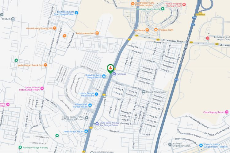 Map - Free Standing Billboard at Jalan Badlishah, Sungai Petani, Kedah (near Caltex Lagenda Heights)